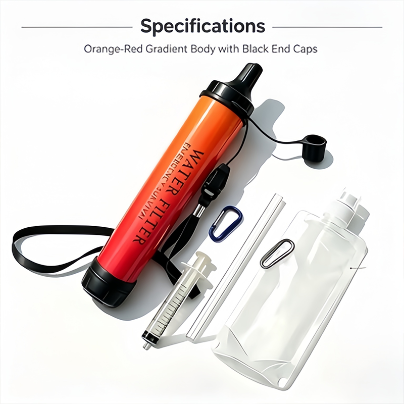 Water Purification Straw - 5000L draagbare noodwaterfilterriet, fysiek zuiverend drinkriet