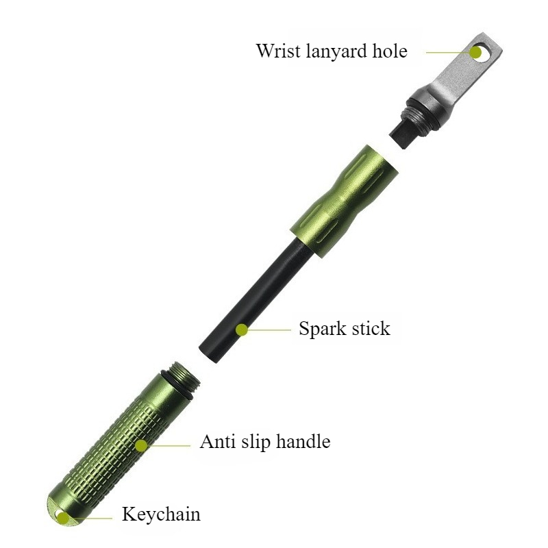 Fire Starting Kit - Draagbare waterdichte vuursteen noodvuurstarter multifunctionele outdoor