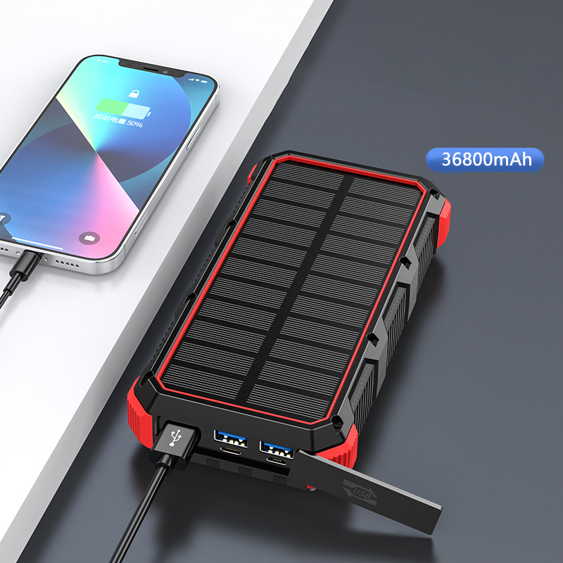 Solar Power Bank 36800Mah Met  - Solar Emergency Charger recensie en prijs