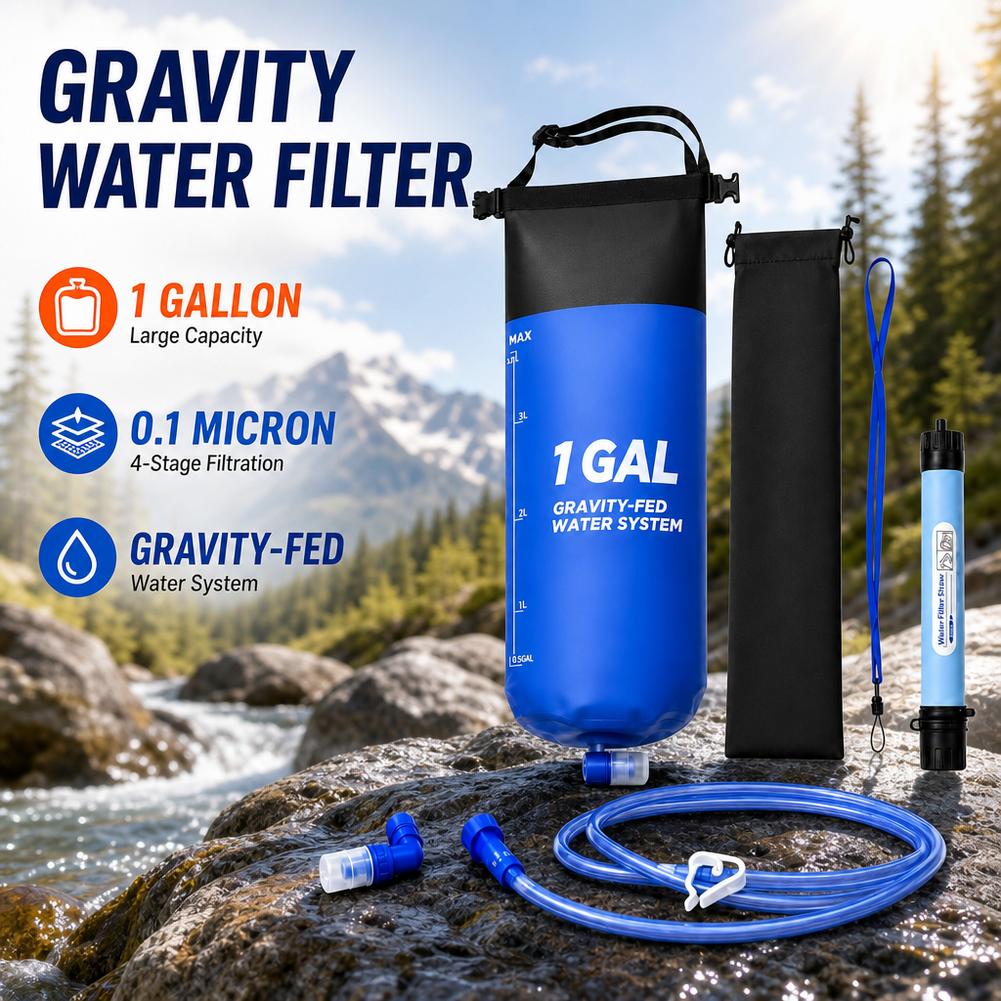 1 Gal Zwaartekracht Waterfilte - Water Purification Straw recensie en prijs