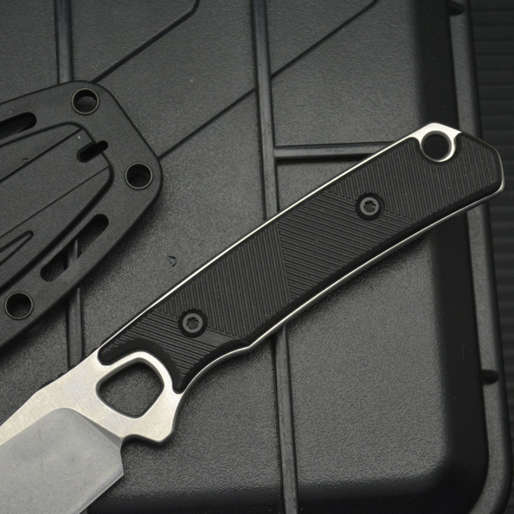 2048 EDC recht mes, zwart hand - Bushcraft Knife Fixed recensie en prijs