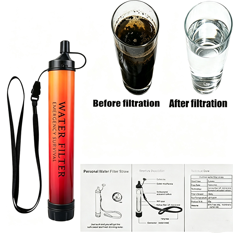 Outdoor noodwaterzuiveringsfil - Water Purification Straw recensie en prijs