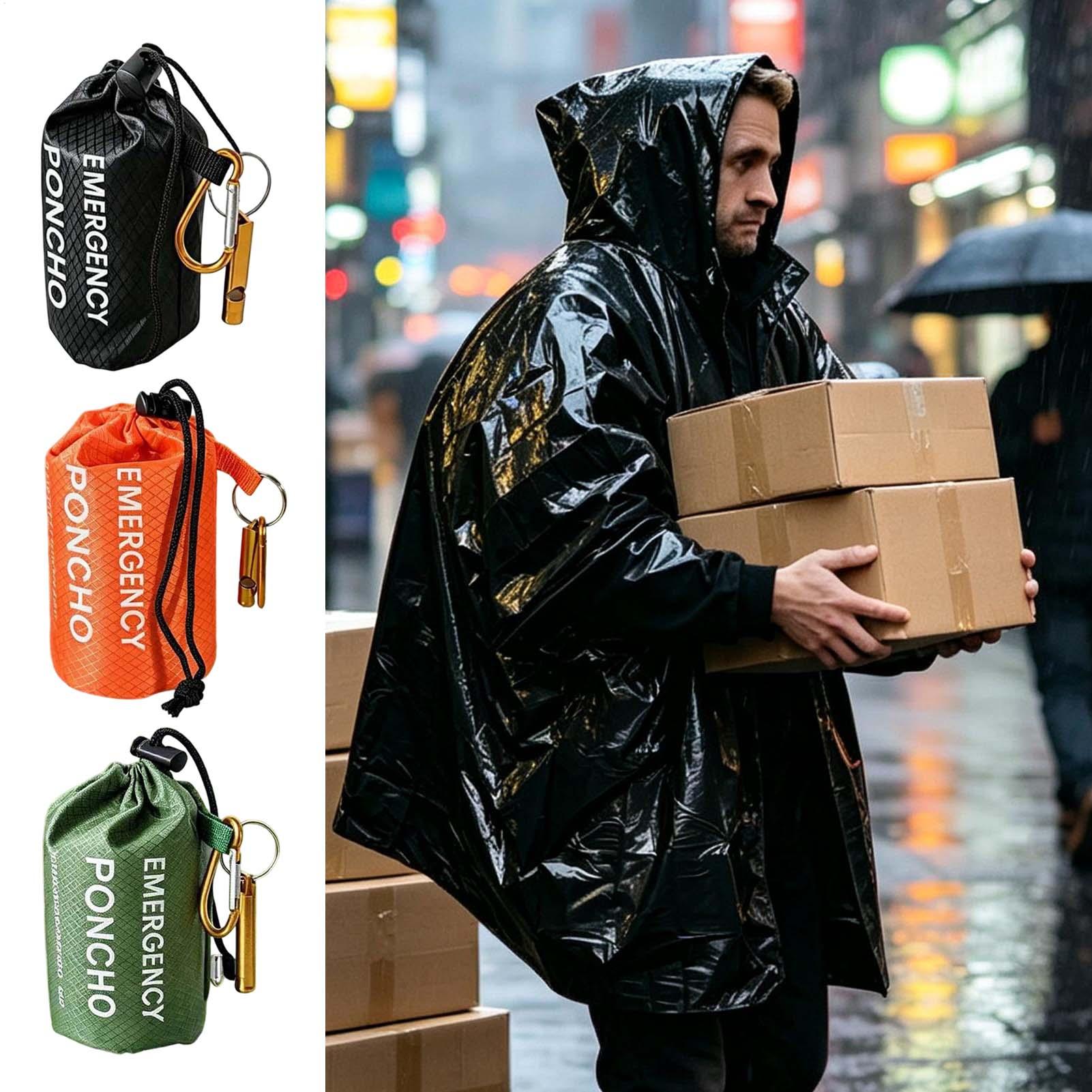 3 stuks overlevingsponcho voor - Emergency Poncho Rain recensie en prijs