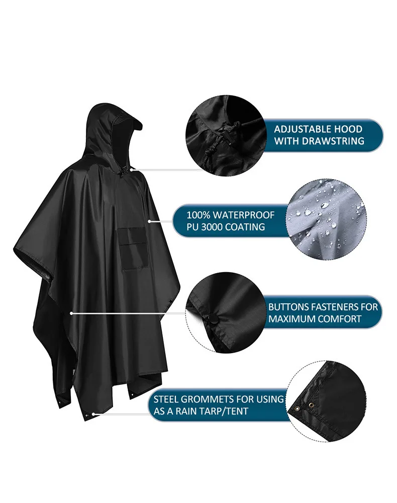 2026 Voor kamperen en wandelen - Emergency Poncho Rain recensie en prijs
