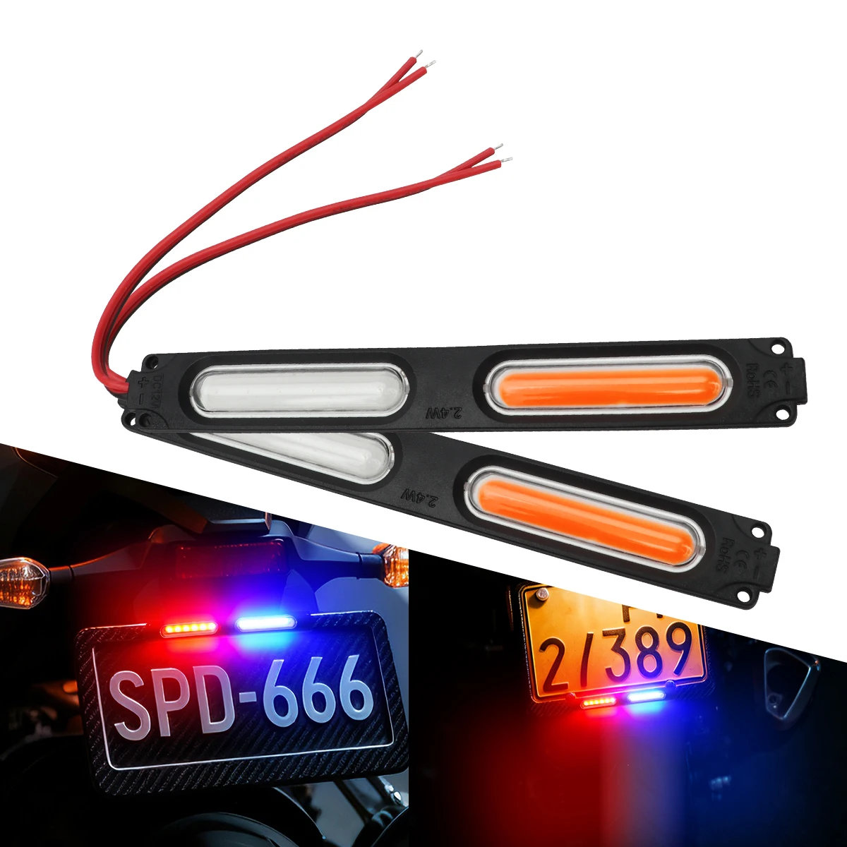 Rood Blauw Knipperend Dubbel L - Sos Light Strobe recensie en prijs